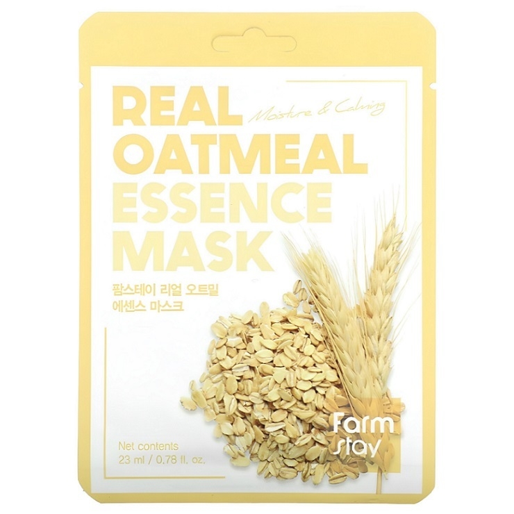 Маска тканевая для лица с экстрактом овса FarmStay Real Oatmeal Essence Mask, 23 мл , фото 1