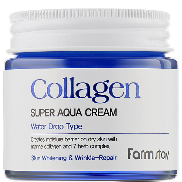 Увлажняющий крем для лица с коллагеном FarmStay Collagen Super Aqua Cream, 80 мл , фото 1