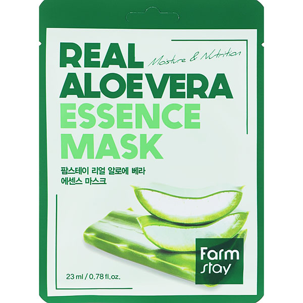 Маска тканевая для лица из алоэ FarmStay Real Aloe Vera Essence Mask, 23 мл , фото 1