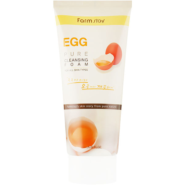 Пенка очищающая с яичным экстрактом для лица FarmStay Pure Cleansing Foam Egg, 180 мл , фото 1