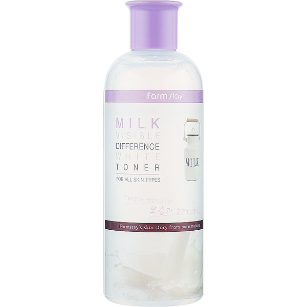 Тонер зміцнюющий з молочними протеїнами FarmStay Milk Visible Difference Moisture White Toner, 350 мл , фото 1