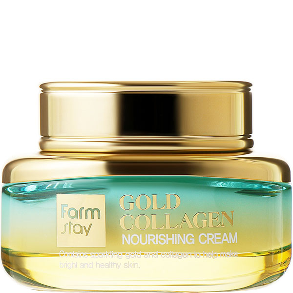 Крем питательный с золотом и коллагеном FarmStay Gold Collagen Nourishing Cream, 55 мл , фото 1