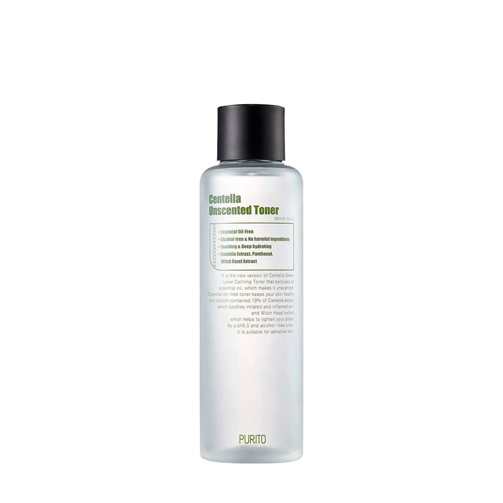 Тонер заспокійливий з центеллою без олій Purito Centella Unscented Toner, 200 мл , фото 1