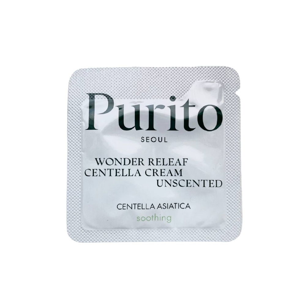 Крем для чувствительной кожи с цинтелой без эфирных масел Purito Centella Unscented Cream (тестер), 1 мл , фото 1