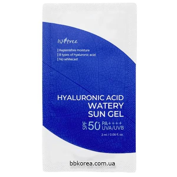 Крем сонцезахисний з гіалуроновою кислотою Isntree Hyaluronic Acid Sun Cream SPF 50+ PA++++, 2 мл  , фото 1