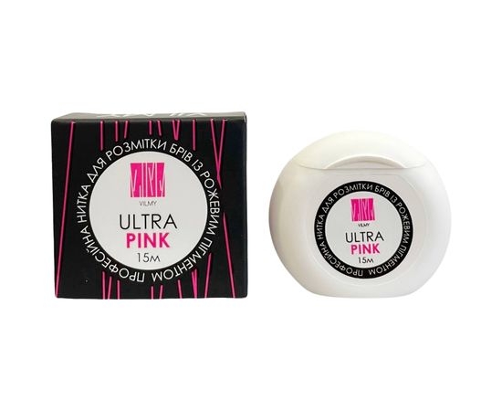 Нитка для розмітки брів  Vilmy Ultra Pink, 15 м , фото 1