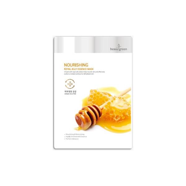 Маска тканевая BeauuGreen с маточным молочком Nourishing Royal Jelly Essence Mask, 23 г , фото 1