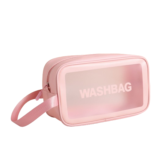 Косметичка водонепроникна дорожня Washbag 26х9х16 см, рожева , фото 1