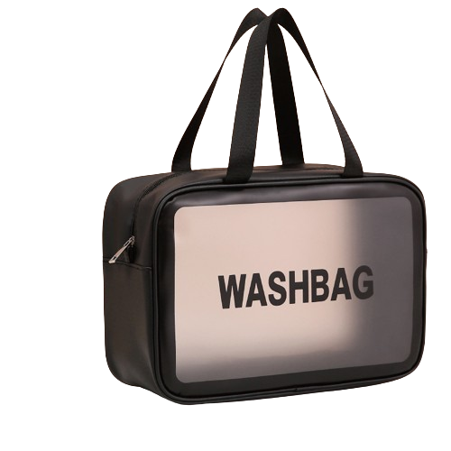 Косметичка водонепроницаемая дорожная Washbag 31х12х22 см, черная , фото 1