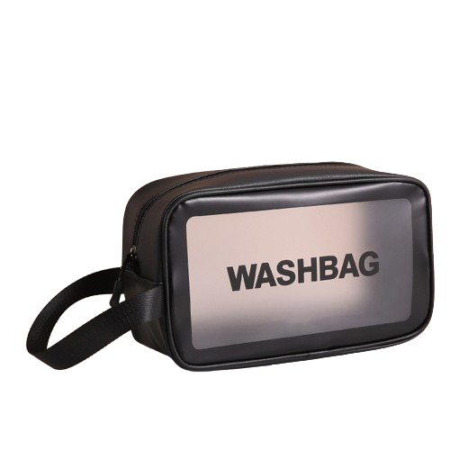 Косметичка водонепроникна дорожня Washbag 26х9х16 см, чорна , фото 1