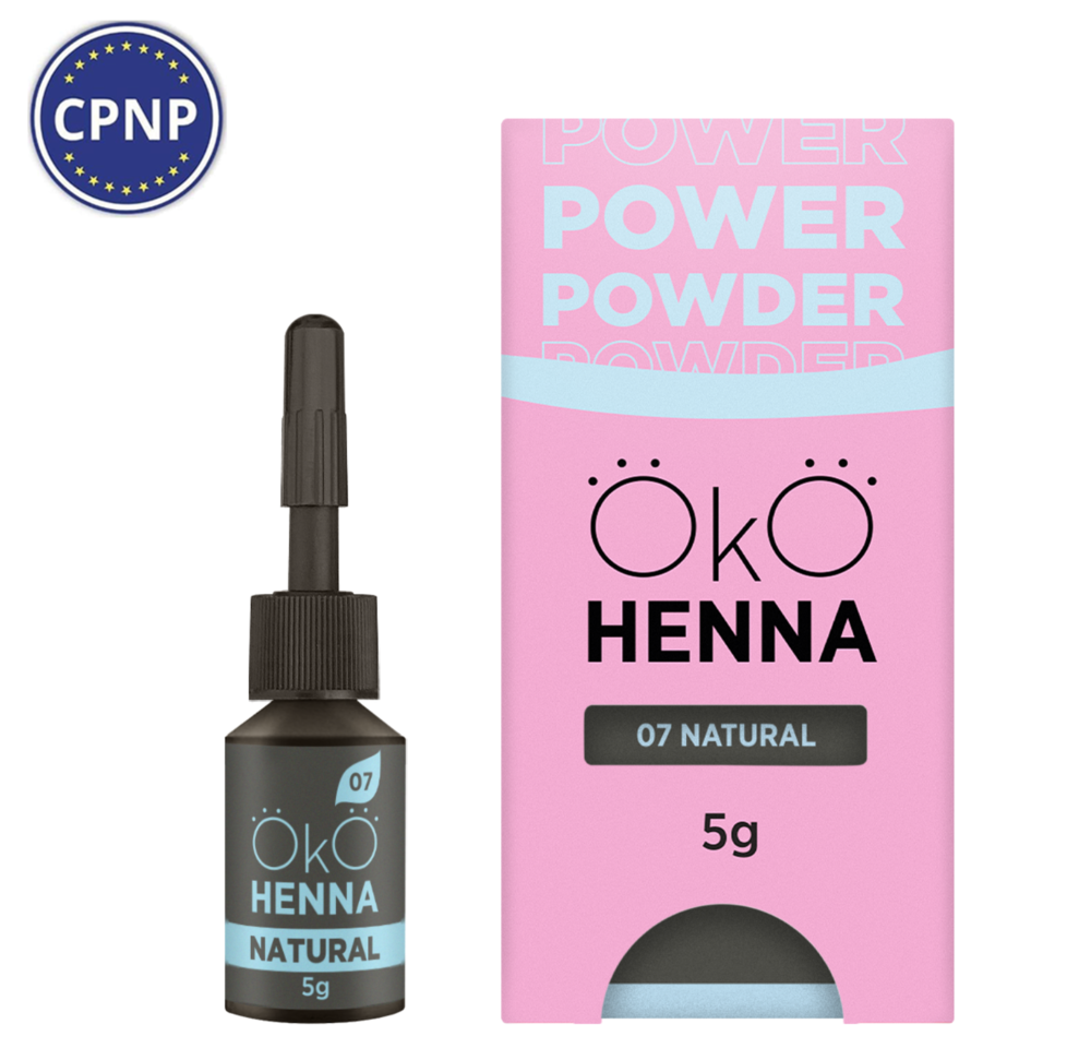 Хна для брів OKO Power Powder №07 5 г, natural brown , фото 1