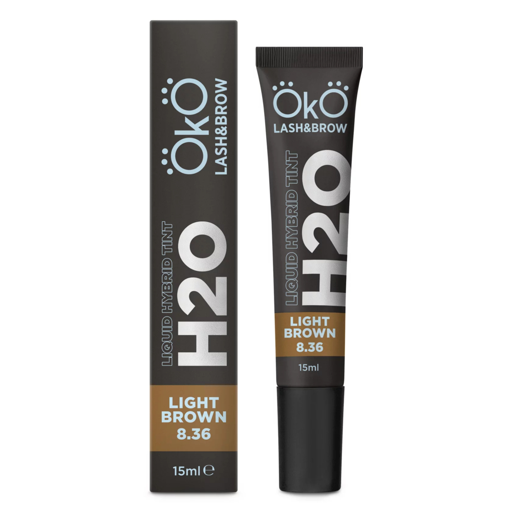 Фарба для брів та вій OKO Liquid Hybrid Tint H2O 8.36 Light Brown, 15 мл , фото 1