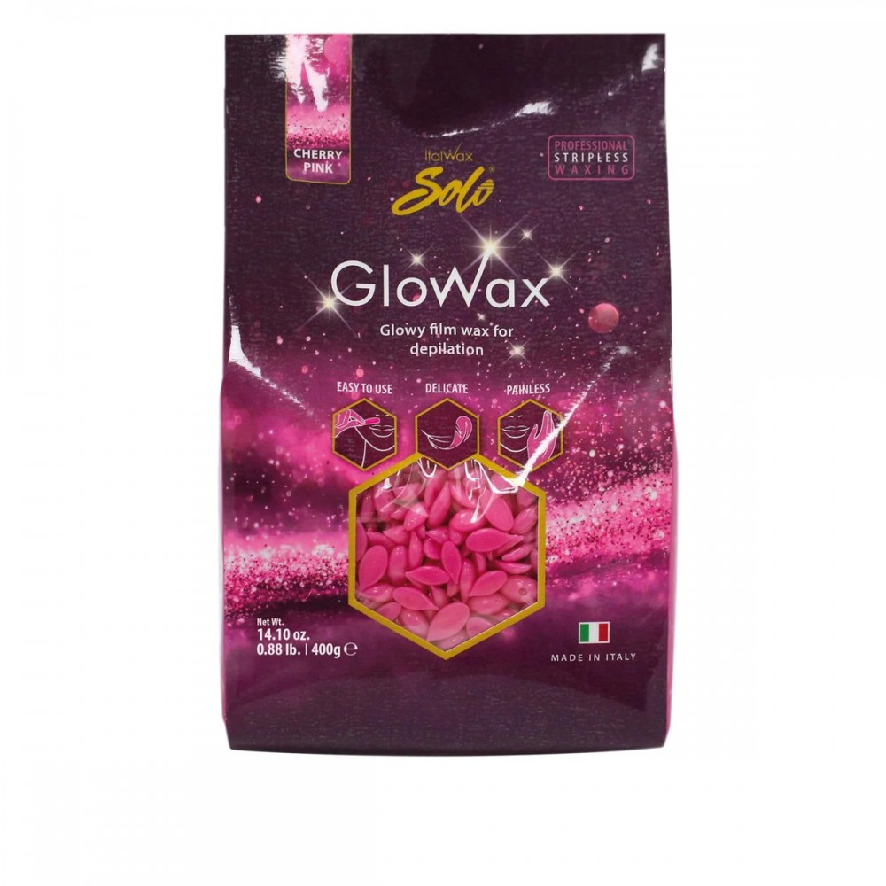 Гарячий віск ItalWax GloWax у гранулах 400 г,  рожева вишня , фото 1