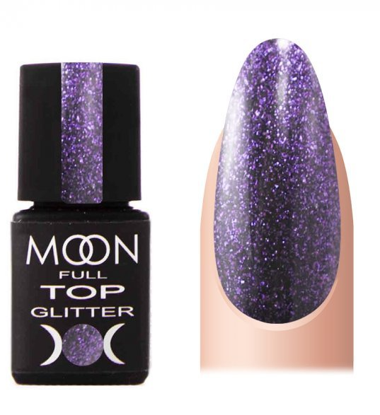 Топ Moon Full Glitter №05 (Violet), 8 мл , фото 1