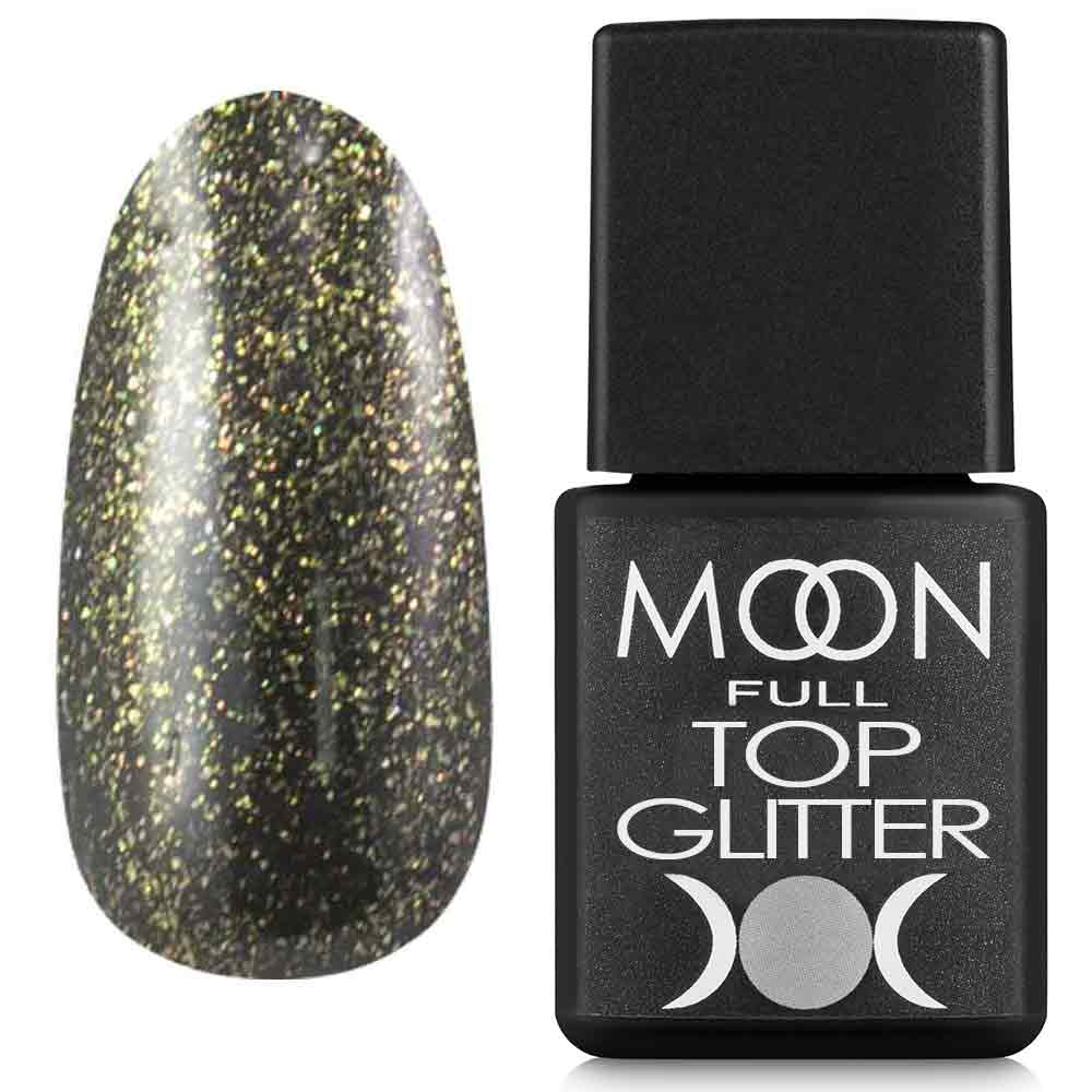 Топ Moon Full Glitter №02 (Gold), 8 мл , фото 1