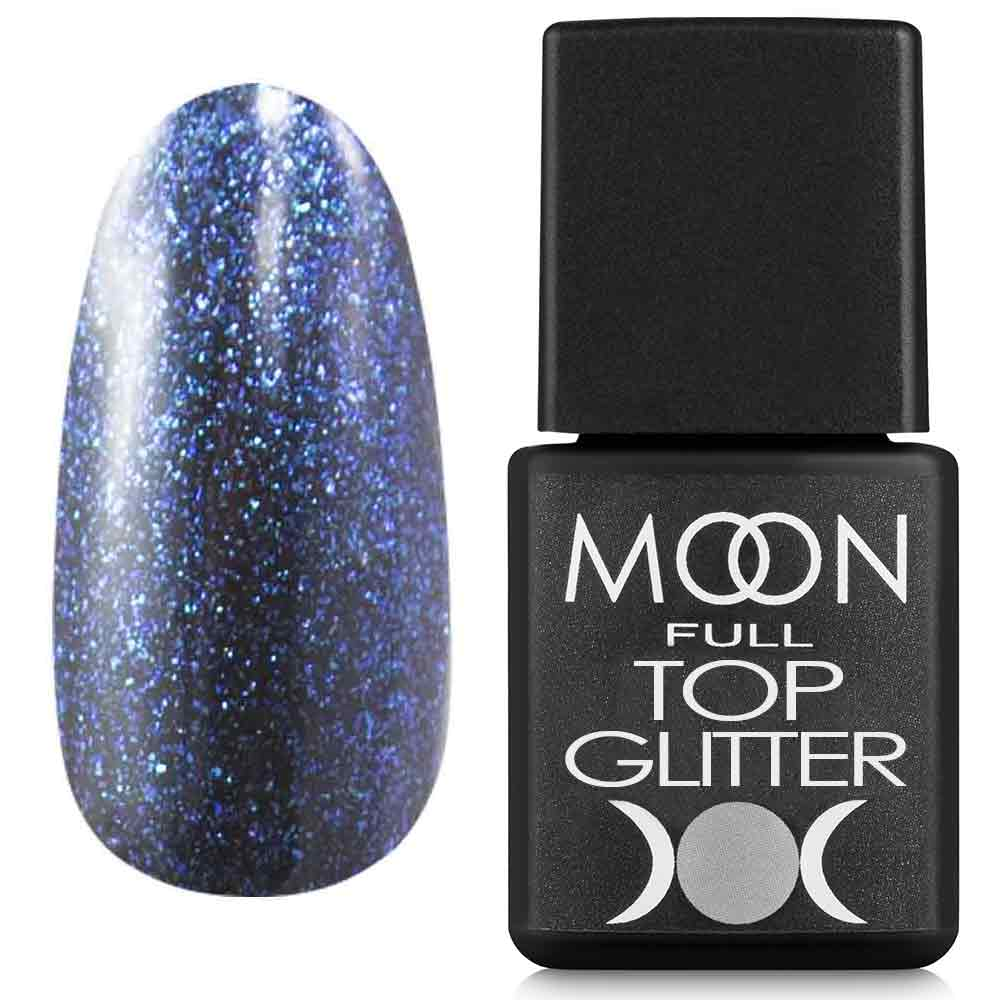 Топ Moon Full Glitter №04 (Blue), 8 мл , фото 1