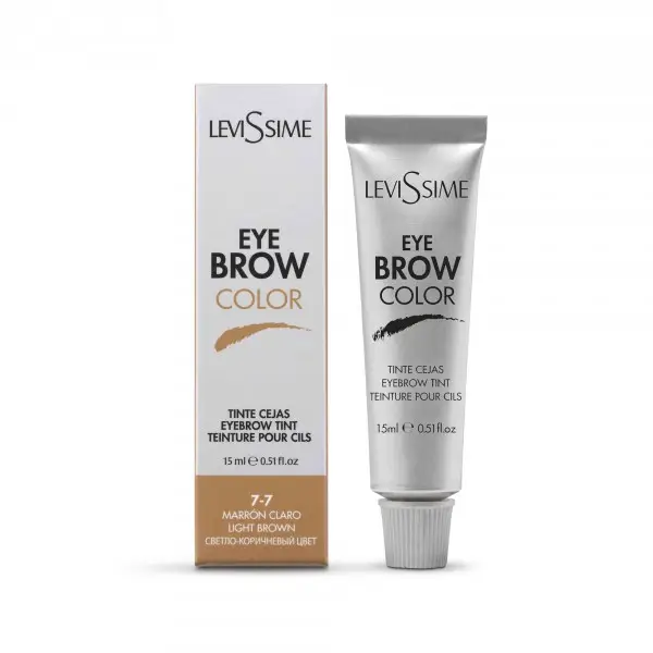 Фарба для брів LeviSsime Eye Brow Color №7.7 Light Brown/Світло-коричнева 15мл , фото 1