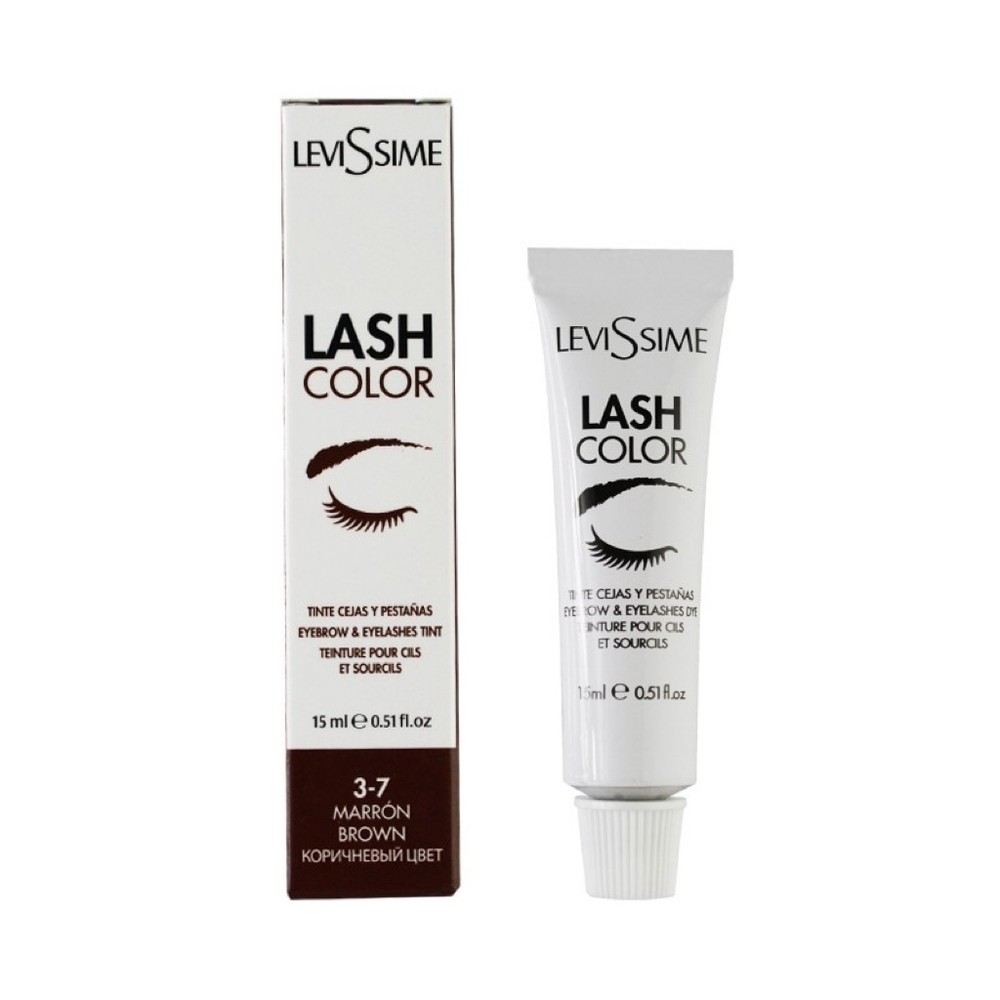 Фарба для брів та вій LeviSsime Lash Color №3.7 Brown/Коричнева 15мл , фото 1