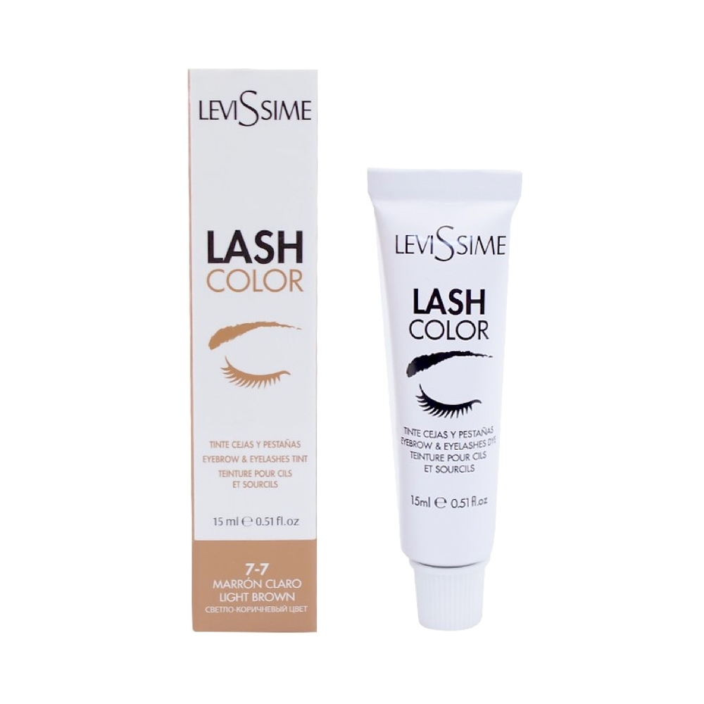 Фарба для брів та вій LeviSsime Lash Color №7.7 Light Brown/Світло-коричнева 15мл , фото 1