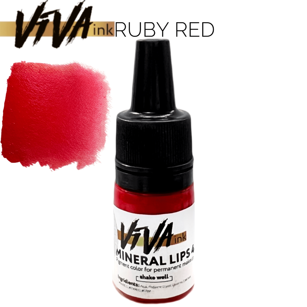 Пігмент Viva Lips M4 Ruby Red для перманентного макіяжу, 6мл , фото 1