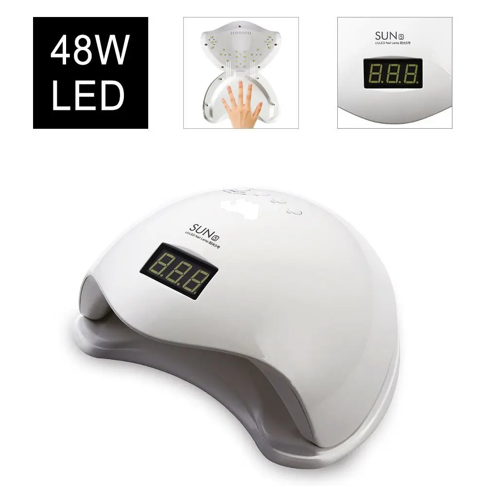 Лампа для маникюра SUN 5 UV + LED 48W, белая , фото 1