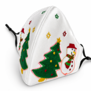 LED маска рождественская, белая, фото 1