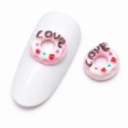 Шармы (фигурки) для ногтей К-4 Пончик Love 9.5х9.5 мм (1 шт), фото 1