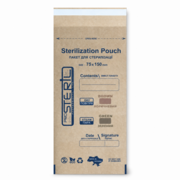 Пакеты для стерилизации ProSteril 75*150 PK B, Бурый Крафт (100шт/уп), фото 1