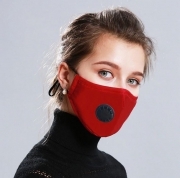 Багаторазова захисна маска із клапаном, змінний вкладиш  (1 шт), червона, фото 3