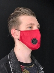 Багаторазова захисна маска із клапаном, змінний вкладиш  (1 шт), червона, фото 1