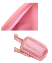 Косметичка водонепроникна дорожня Washbag 26х9х16 см, рожева, фото 2