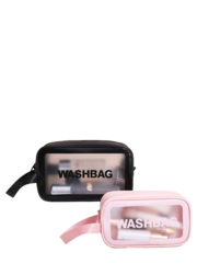 Косметичка водонепроникна дорожня Washbag 26х9х16 см, чорна, фото 4