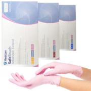 Перчатки нитриловые Medicom SafeTouch Advanced Extend Pink S (100 шт/пач), розовые, фото 1