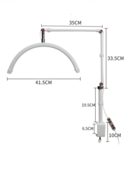 Лампа безтіньова настільна HQ HD-M3X Moon LED 41.5 см, біла, фото 3