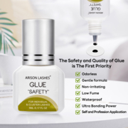 Клей для нарощування вій Arison Lashes Safety 5 мл, фото 2