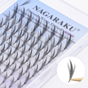 Вії Nagaraku Premade Wings Крила чорні Mix C 0.07 8-15 мм, фото 3