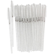 Щіточка для вій нейлонова глітерна прозора (50шт/уп), фото 1