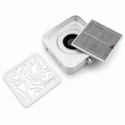 Вытяжка для маникюра и педикюра Musson X2 72W с угольным НЕРА-фильтром серебристая, фото 2