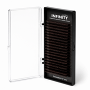 Ресницы Infinity темный шоколад 20 линий Mix L+ 0.085 8-14 мм, фото 1