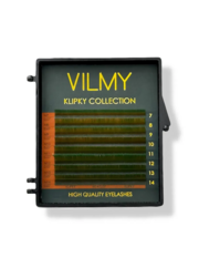 Ресницы Vilmy Klipky color Mix 8 линий зеленые D 0.07 7-14 мм, фото 1