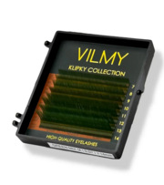 Ресницы Vilmy Klipky color Mix 8 линий зеленые D 0.07 7-14 мм, фото 2