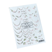 Слайдер для нігтів VS Nails Combi foil №164 Френч Квіти з фольгою, фото 1