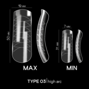 Форми верхні для нарощування нігтів Adore Professional Dual Nail Forms Тип 3 120 шт, фото 3