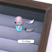 Шарми (фігурки) для нігтів Крило праве No. 3 11х5 мм (1 шт) сріблясті, фото 1