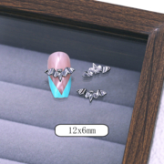 Шарми (фігурки) для нігтів Кажан No. 4 12х6 мм (1 шт) сріблясті, фото 1