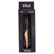 Пінцет професійний для брів Zola Premium Series золотистий, фото 4