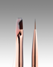 Пензлик двосторонній Dark 11 мм + 9 мм бежевий, фото 4