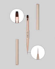 Пензлик двосторонній Dark 11 мм + 9 мм бежевий, фото 8