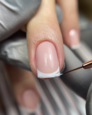 Пензлик двосторонній Dark 11 мм + 9 мм бежевий, фото 3