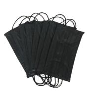 Маски одноразові (50 шт/уп) в пакеті чорні , фото 2